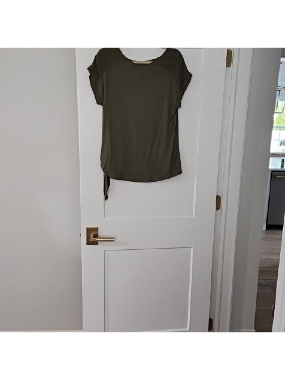 Olive Green Women's Top - Picture 4 of 8